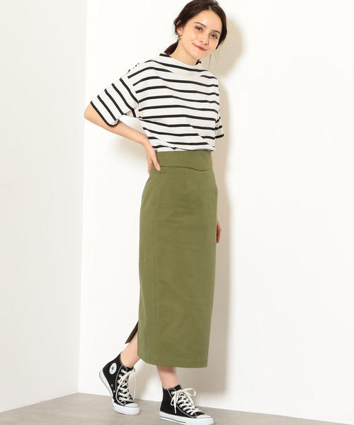 green label relaxing（グリーンレーベルリラクシング）の「NFC キモウテンジク ボトルネック カットソー（Tシャツ/カットソー・レディース・マスタード/ネイビー/その他1/グレー・FREE）」の5枚目の写真