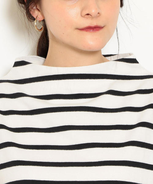 green label relaxing（グリーンレーベルリラクシング）の「NFC キモウテンジク ボトルネック カットソー（Tシャツ/カットソー・レディース・マスタード/ネイビー/その他1/グレー・FREE）」の6枚目の写真