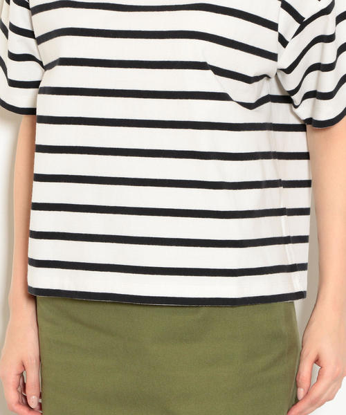 green label relaxing（グリーンレーベルリラクシング）の「NFC キモウテンジク ボトルネック カットソー（Tシャツ/カットソー・レディース・マスタード/ネイビー/その他1/グレー・FREE）」の8枚目の写真