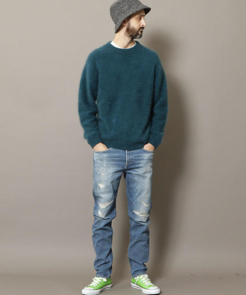 BEAUTY&YOUTH UNITED ARROWS（ビューティーアンドユースユナイテッドアローズ）の「BY ヘアリー  セーター ◆（ニット/セーター・メンズ・オリーブ/ベージュ/コバルトブルー/グレー/ブラック・SMALL/LARGE/X-LARGE/MEDIUM）」の8枚目の写真