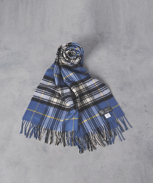 Johnstons of Elgin（ジョンストンズオブエルガン）の「【別注】＜JOHNSTONS(ジョンストンズ)＞ CA/W チェックストール50×190（ストール/ショール・メンズ・ダークグレー/コバルトブルー/ネイビー/グレー/ターコイズブルー・FREE）」の5枚目の写真
