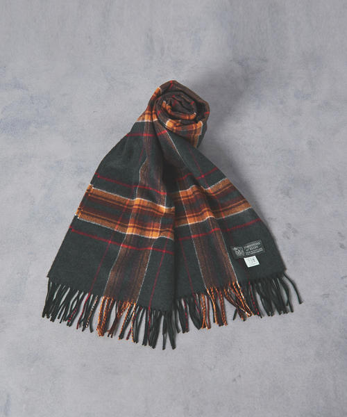 Johnstons of Elgin（ジョンストンズオブエルガン）の「【別注】＜JOHNSTONS(ジョンストンズ)＞ CA/W チェックストール50×190（ストール/ショール・メンズ・ダークグレー/コバルトブルー/ネイビー/グレー/ターコイズブルー・FREE）」の3枚目の写真