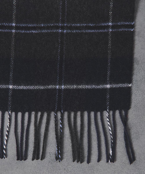 Johnstons of Elgin（ジョンストンズオブエルガン）の「【別注】＜JOHNSTONS(ジョンストンズ)＞ CA/W チェックストール50×190（ストール/ショール・メンズ・ダークグレー/コバルトブルー/ネイビー/グレー/ターコイズブルー・FREE）」の7枚目の写真