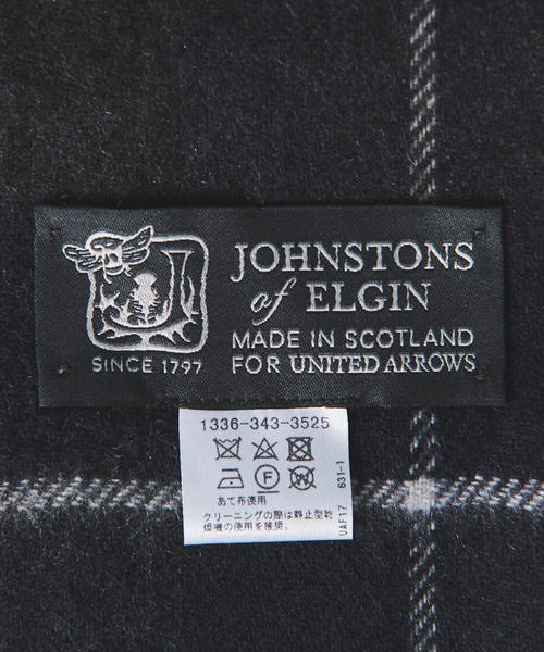 Johnstons of Elgin（ジョンストンズオブエルガン）の「【別注】＜JOHNSTONS(ジョンストンズ)＞ CA/W チェックストール50×190（ストール/ショール・メンズ・ダークグレー/コバルトブルー/ネイビー/グレー/ターコイズブルー・FREE）」の9枚目の写真