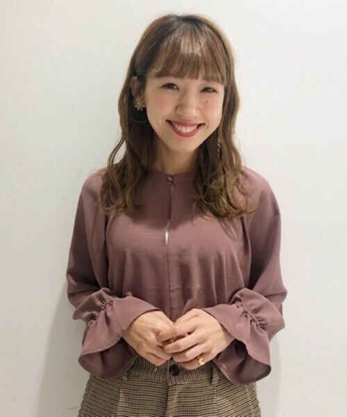 flower（フラワー）の「スローリーブラウス（Tシャツ/カットソー・レディース・ホワイト/ピンク・FREE）」の2枚目の写真