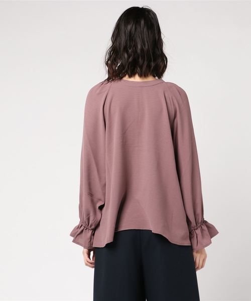 flower（フラワー）の「スローリーブラウス（Tシャツ/カットソー・レディース・ホワイト/ピンク・FREE）」の4枚目の写真