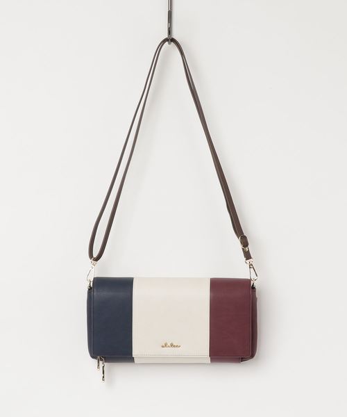 Clelia クレリア レディース トリコロールカラー長財布 レディース 財布 小物 ロングウォレット 財布 Cl 財布 Clelia クレリア のファッション