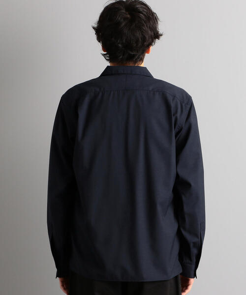 green label relaxing(グリーンレーベルリラクシング)の「CM T/Wトロ Wパッチ オープンカラー シャツ(シャツ/ブラウス・メンズ・ブラック/オリーブ/ネイビー・L/M/S)」の10枚目の写真