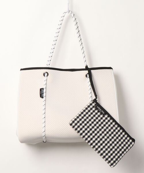 Willow Bay（ウィローベイ）の「【Willow Bay/ウィローベイ】トートバッグ 　マザーズバッグ（トートバッグ・レディース・ブラック/ネイビー×ホワイト/ホワイト×ブラック/チャコールグレー/その他/レッド/ライトグレー/グレー/チェック/カーキ/スカイブルー/ブルー系その他/ホワイト系その他/ブラック系その他/グレー系その他/グレー系その他2/セージグリーン/ブラック系その他2/オリーブ/ホワイト×ホワイト/グリーン系その他/ホワイト×ブルー/カーキ系/ブラック×ブラック/グレー×ホワイト・FREE）」の5枚目の写真