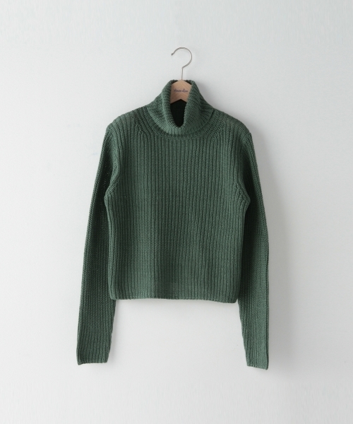 BEAUTY&YOUTH UNITED ARROWS(ビューティーアンドユースユナイテッドアローズ)の「<steven alan> COTTON LILY TURTLENECK/ニット ◆(ニット/セーター・レディース・グレー/レッド/ケリー・フリー)」の3枚目の写真