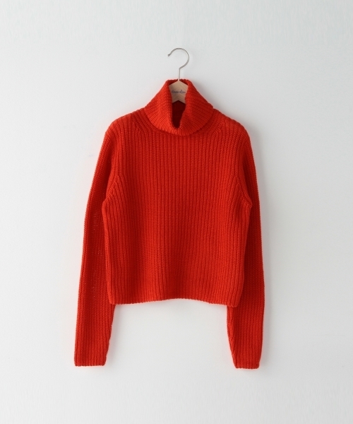 BEAUTY&YOUTH UNITED ARROWS(ビューティーアンドユースユナイテッドアローズ)の「<steven alan> COTTON LILY TURTLENECK/ニット ◆(ニット/セーター・レディース・グレー/レッド/ケリー・フリー)」の1枚目の写真