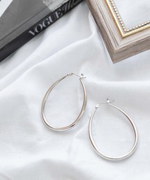 オーバルフープピアス
