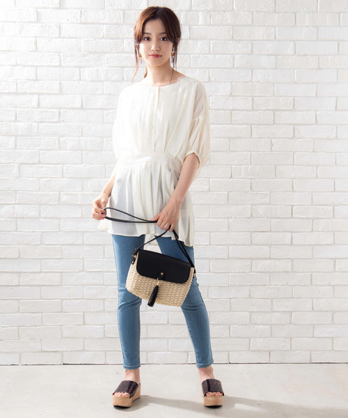 WEGO(ウィゴー)の「WEGO/2WAYカシュクールチュニックブラウス(シャツ/ブラウス・レディース・アイボリー/ライトピンク・FREE)」の13枚目の写真