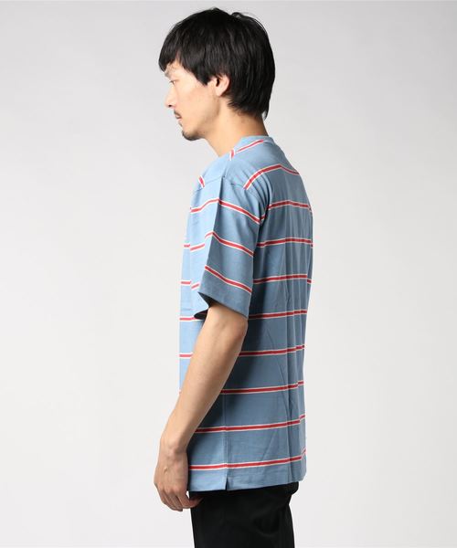 GRIEZ（グリーズ）の「GRIEZ　ボーダービックロゴTシャツ（Tシャツ/カットソー・メンズ・ホワイト/ブラック/ブルー・MEDIUM/LARGE）」の5枚目の写真