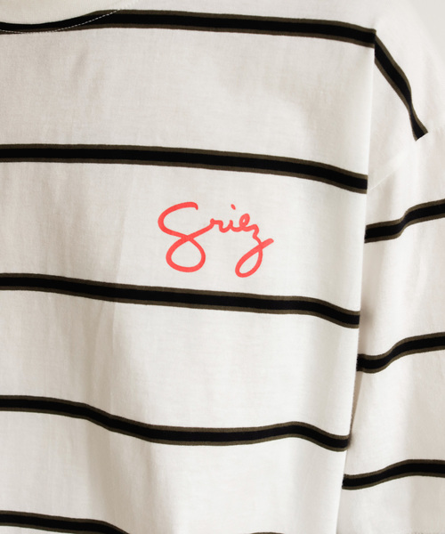 GRIEZ（グリーズ）の「GRIEZ　ボーダービックロゴTシャツ（Tシャツ/カットソー・メンズ・ホワイト/ブラック/ブルー・MEDIUM/LARGE）」の14枚目の写真