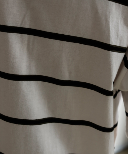 GRIEZ（グリーズ）の「GRIEZ　ボーダービックロゴTシャツ（Tシャツ/カットソー・メンズ・ホワイト/ブラック/ブルー・MEDIUM/LARGE）」の17枚目の写真