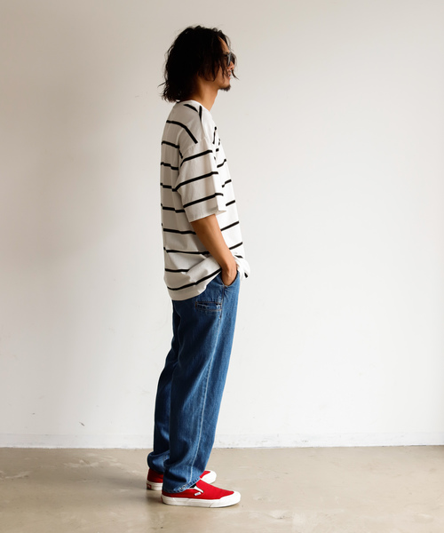 GRIEZ（グリーズ）の「GRIEZ　ボーダービックロゴTシャツ（Tシャツ/カットソー・メンズ・ホワイト/ブラック/ブルー・MEDIUM/LARGE）」の8枚目の写真