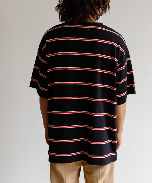 GRIEZ（グリーズ）の「GRIEZ　ボーダービックロゴTシャツ（Tシャツ/カットソー・メンズ・ホワイト/ブラック/ブルー・MEDIUM/LARGE）」の7枚目の写真