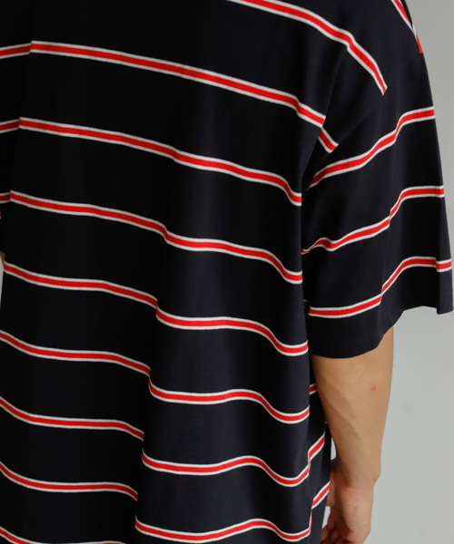 GRIEZ（グリーズ）の「GRIEZ　ボーダービックロゴTシャツ（Tシャツ/カットソー・メンズ・ホワイト/ブラック/ブルー・MEDIUM/LARGE）」の10枚目の写真