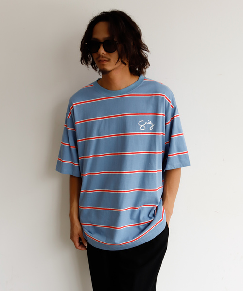 GRIEZ（グリーズ）の「GRIEZ　ボーダービックロゴTシャツ（Tシャツ/カットソー・メンズ・ホワイト/ブラック/ブルー・MEDIUM/LARGE）」の19枚目の写真