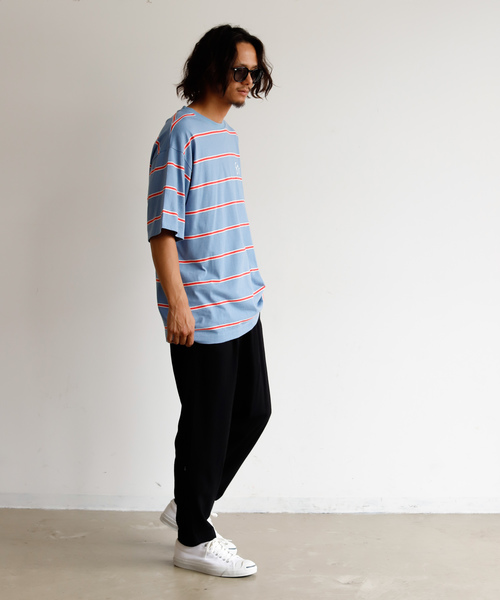 GRIEZ（グリーズ）の「GRIEZ　ボーダービックロゴTシャツ（Tシャツ/カットソー・メンズ・ホワイト/ブラック/ブルー・MEDIUM/LARGE）」の12枚目の写真