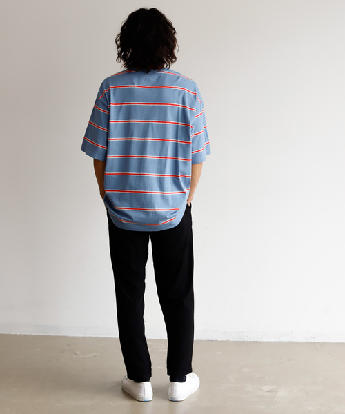 GRIEZ（グリーズ）の「GRIEZ　ボーダービックロゴTシャツ（Tシャツ/カットソー・メンズ・ホワイト/ブラック/ブルー・MEDIUM/LARGE）」の15枚目の写真