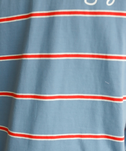 GRIEZ（グリーズ）の「GRIEZ　ボーダービックロゴTシャツ（Tシャツ/カットソー・メンズ・ホワイト/ブラック/ブルー・MEDIUM/LARGE）」の9枚目の写真