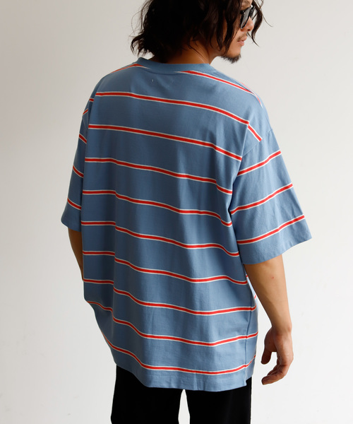 GRIEZ（グリーズ）の「GRIEZ　ボーダービックロゴTシャツ（Tシャツ/カットソー・メンズ・ホワイト/ブラック/ブルー・MEDIUM/LARGE）」の18枚目の写真