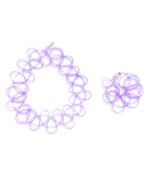 WEGO（ウィゴー）の「WEGO/タトゥブレスリング（ブレスレット・レディース・ブラック/ブルー/パープル/ライトパープル/イエロー/ピンク/ライトピンク/レッド/その他1/ホワイト・FREE）」の5枚目の写真