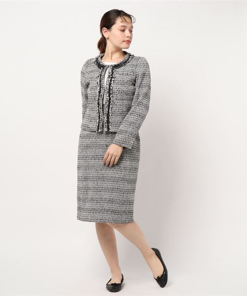 Fashion Letter（ファッションレター）の「入学式用2点セットアップ セレモニースーツ（スーツセット・レディース・ネイビー/グレー・M/L/XL）」の19枚目の写真