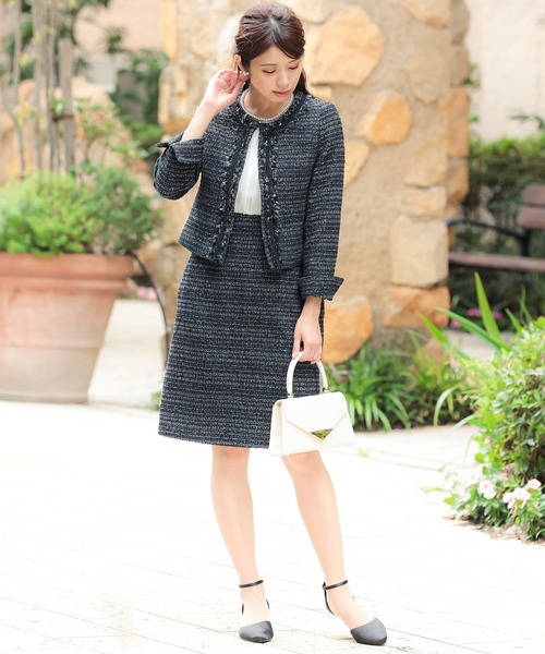 Fashion Letter（ファッションレター）の「入学式用2点セットアップ セレモニースーツ（スーツセット・レディース・ネイビー/グレー・M/L/XL）」の12枚目の写真