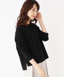 【洗える・34(SS) 42(LL)WEB限定サイズ】総針ボートネックプルオーバー