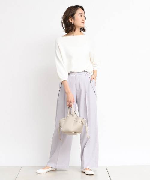 DouDou(ドゥドゥ)の「セットアップリネンツイルパンツ(その他パンツ・レディース・モカ/ラベンダー・38/36)」の18枚目の写真