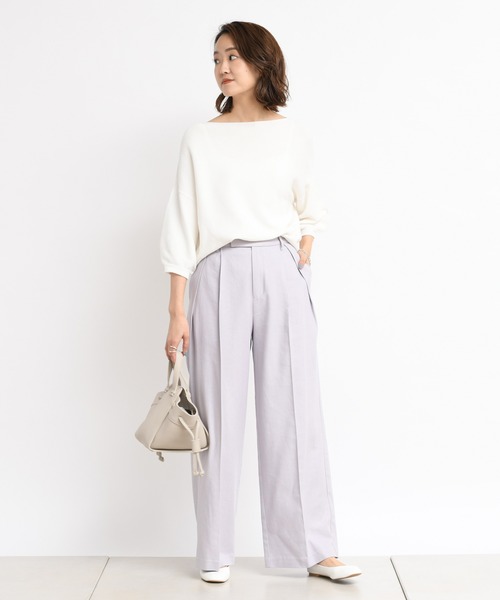 DouDou(ドゥドゥ)の「セットアップリネンツイルパンツ(その他パンツ・レディース・モカ/ラベンダー・38/36)」の19枚目の写真