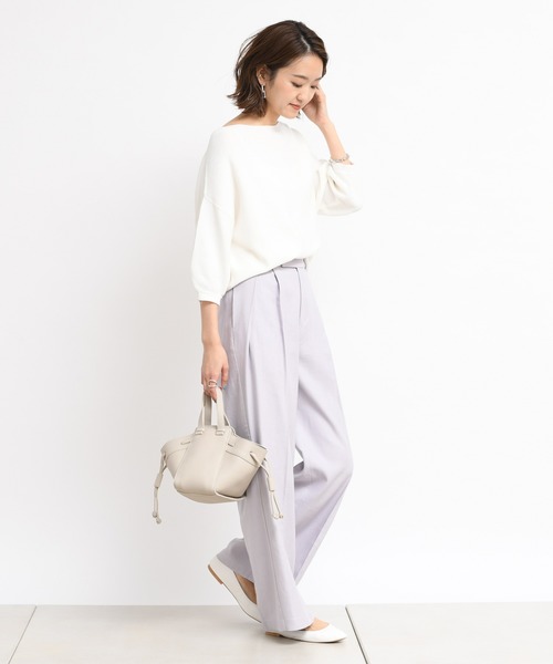 DouDou(ドゥドゥ)の「セットアップリネンツイルパンツ(その他パンツ・レディース・モカ/ラベンダー・38/36)」の21枚目の写真