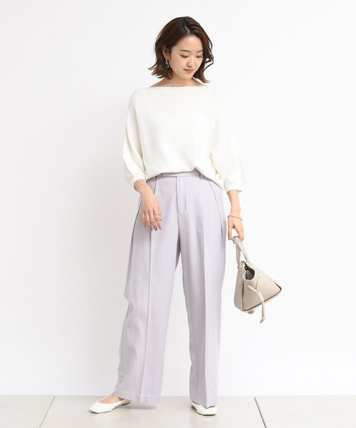 DouDou(ドゥドゥ)の「セットアップリネンツイルパンツ(その他パンツ・レディース・モカ/ラベンダー・38/36)」の22枚目の写真