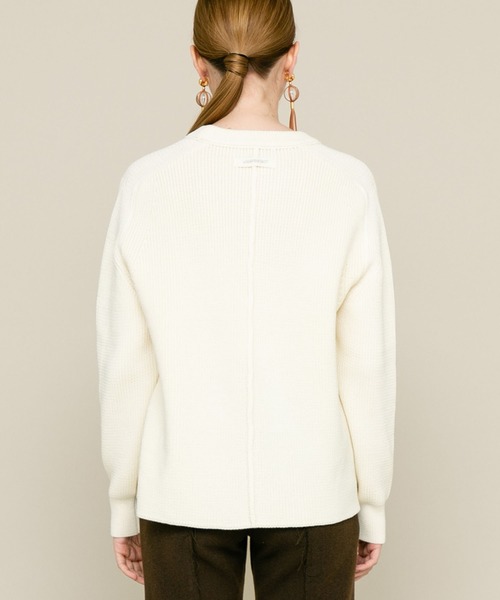 WRAPINKNOT(ラッピンノット)の「【WRAPINKNOT(ラッピンノット)】クルーネックニットプルオーバー WK19W-PO03(ニット/セーター・レディース・ホワイト/オフホワイト/レッド/ブラック・SMALL/0)」の8枚目の写真