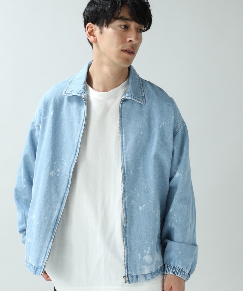RAGEBLUE（レイジブルー）の「デニムジップブルゾン/866848（デニムジャケット・メンズ・ライトブルー/ネイビー/オフホワイト/ブルー・MEDIUM/LARGE）」の3枚目の写真
