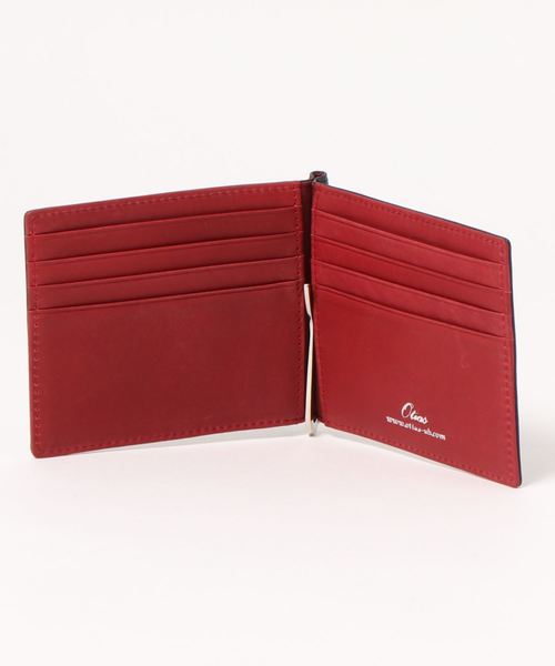 Otias（オティアス）の「オティアス Otias / コードバン調牛革バイカラーマネークリップ札入れ（札入れ/マネークリップ・メンズ・ブラック×イエロー/ブラック×ブルー/ブラック×グリーン/ブラック×レッド・FREE）」の7枚目の写真