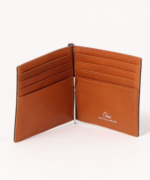 Otias（オティアス）の「オティアス Otias / コードバン調牛革バイカラーマネークリップ札入れ（札入れ/マネークリップ・メンズ・ブラック×イエロー/ブラック×ブルー/ブラック×グリーン/ブラック×レッド・FREE）」の9枚目の写真