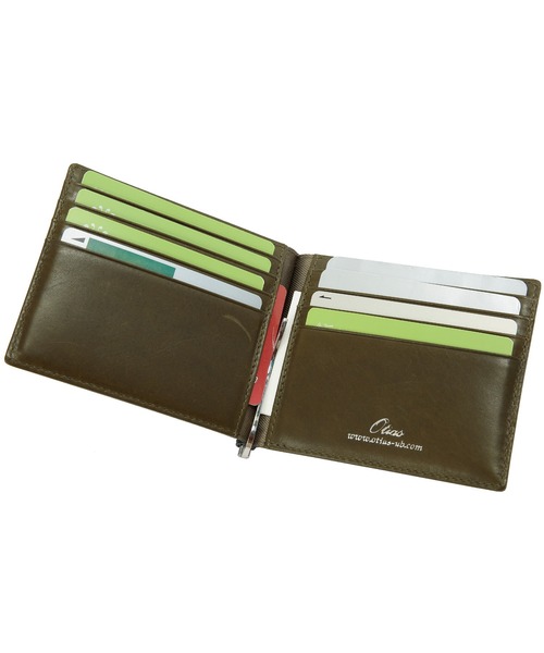 Otias（オティアス）の「オティアス Otias / コードバン調牛革バイカラーマネークリップ札入れ（札入れ/マネークリップ・メンズ・ブラック×イエロー/ブラック×ブルー/ブラック×グリーン/ブラック×レッド・FREE）」の14枚目の写真