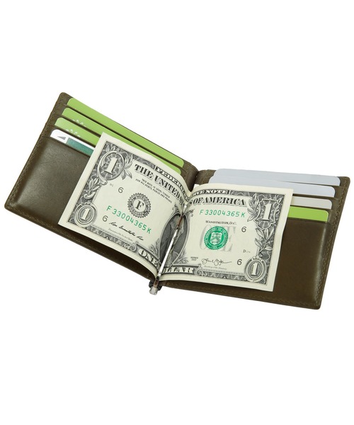 Otias（オティアス）の「オティアス Otias / コードバン調牛革バイカラーマネークリップ札入れ（札入れ/マネークリップ・メンズ・ブラック×イエロー/ブラック×ブルー/ブラック×グリーン/ブラック×レッド・FREE）」の15枚目の写真