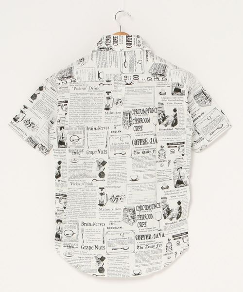 GRAND GLOBAL（グランドグローバル）の「GRAND GLOBAL / 総柄プリント レギュラー 半袖シャツ 日本製（シャツ/ブラウス・メンズ・オフホワイト/ピンク/グリーン/その他/ナチュラル/ホワイト/ブラック・M/L/XL）」の9枚目の写真