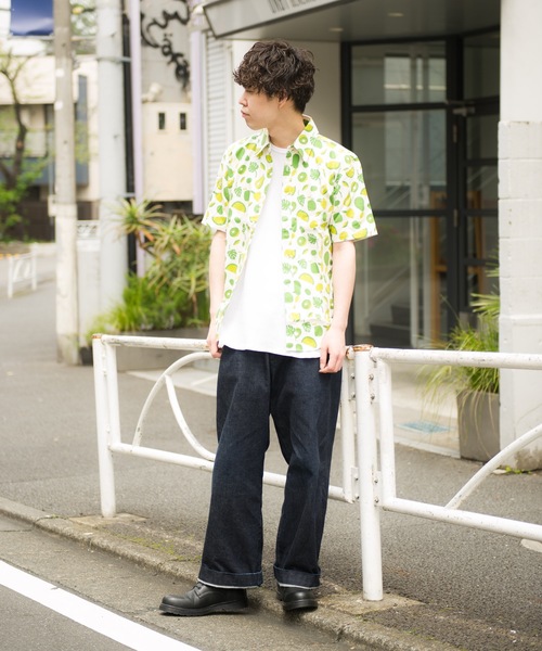 GRAND GLOBAL（グランドグローバル）の「GRAND GLOBAL / 総柄プリント レギュラー 半袖シャツ 日本製（シャツ/ブラウス・メンズ・オフホワイト/ピンク/グリーン/その他/ナチュラル/ホワイト/ブラック・M/L/XL）」の15枚目の写真