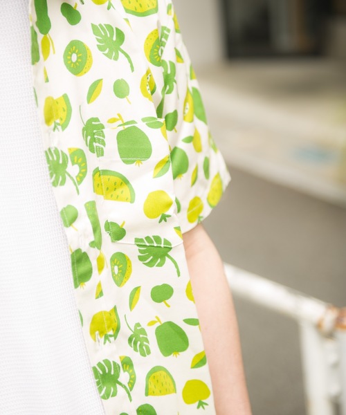 GRAND GLOBAL（グランドグローバル）の「GRAND GLOBAL / 総柄プリント レギュラー 半袖シャツ 日本製（シャツ/ブラウス・メンズ・オフホワイト/ピンク/グリーン/その他/ナチュラル/ホワイト/ブラック・M/L/XL）」の22枚目の写真