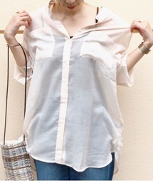 BAYFLOW | シアーバンドカラーシャツ(シャツ/ブラウス)