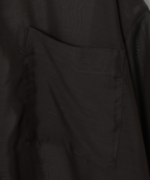 BAYFLOW（ベイフロー）の「シアーバンドカラーシャツ（シャツ/ブラウス・レディース・チャコール/マスタード/ベージュ・FREE）」の5枚目の写真