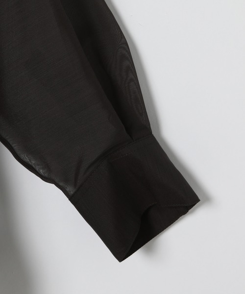 BAYFLOW（ベイフロー）の「シアーバンドカラーシャツ（シャツ/ブラウス・レディース・チャコール/マスタード/ベージュ・FREE）」の12枚目の写真