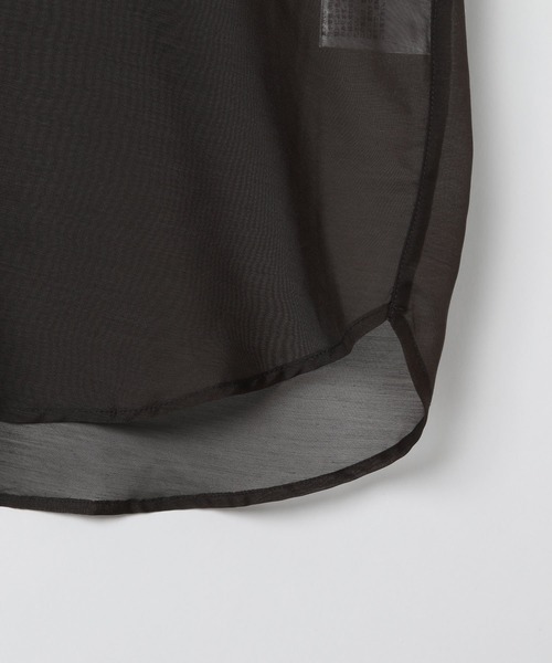 BAYFLOW（ベイフロー）の「シアーバンドカラーシャツ（シャツ/ブラウス・レディース・チャコール/マスタード/ベージュ・FREE）」の9枚目の写真