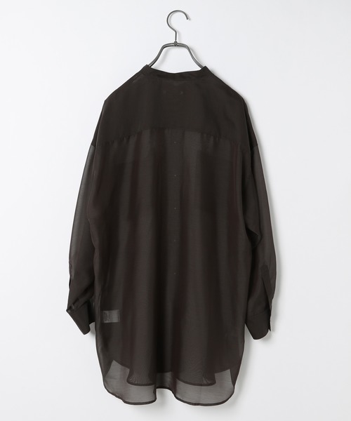 BAYFLOW（ベイフロー）の「シアーバンドカラーシャツ（シャツ/ブラウス・レディース・チャコール/マスタード/ベージュ・FREE）」の14枚目の写真